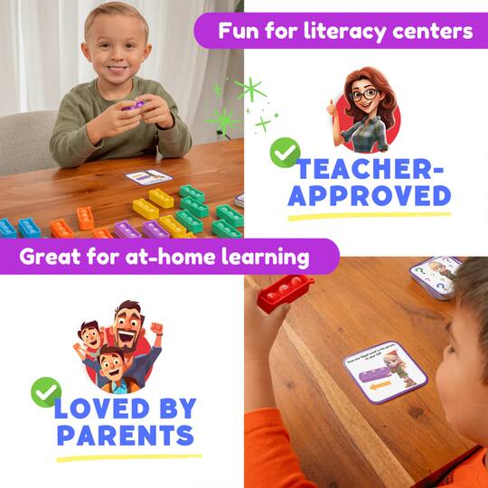 The Fidget Game Sneaky Elves CVC Reading Game Set